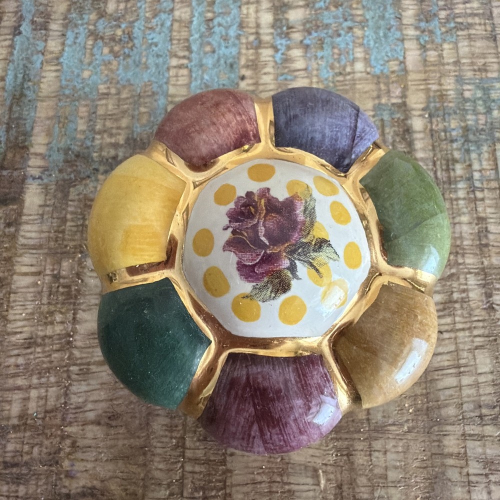 Mackenzie-Childs ROSIE POSIE Large 2.5" Drawer Pulls/Knobs NEW