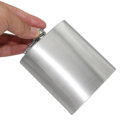 Stainless Steel Liquor Pocket Hip Flask Alcohol Whiskey Screw Cap Flagon 7 10 oz