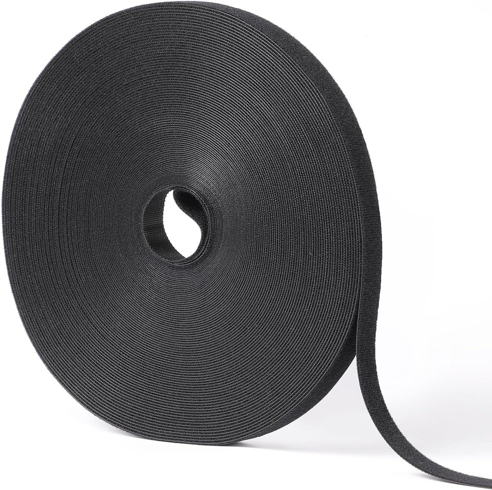 1/2" X 100' Double-sided Hook and Loop Roll for Versatile Fastening Solutions