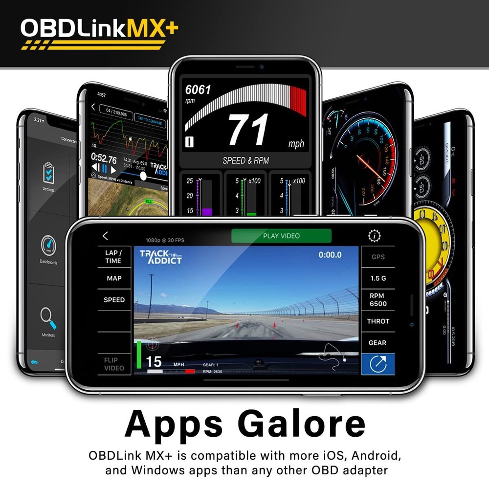OBDLink MX+ OBD2 Scan Tool with Advanced OEM Diagnostics for iPhone Android