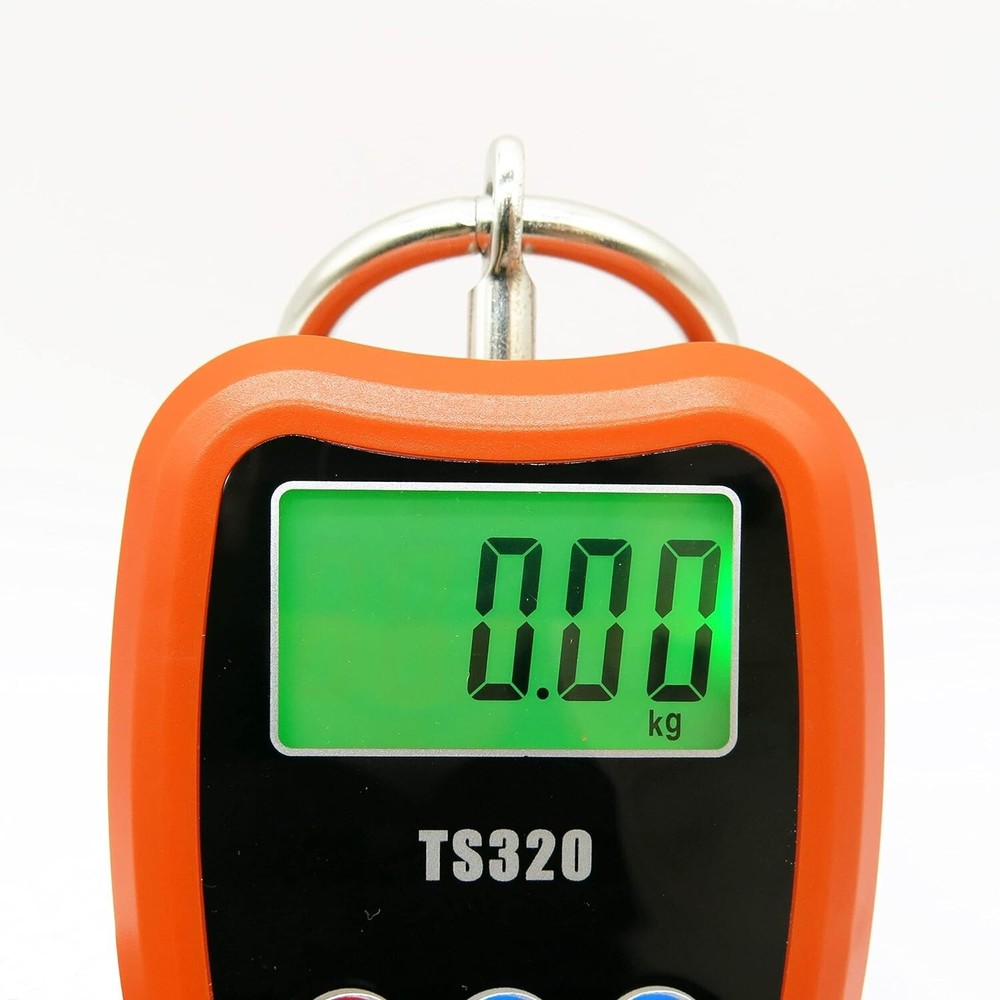 Precise Compact Crane Scale - Precision 200kg/440lbs - LED Display - Orange