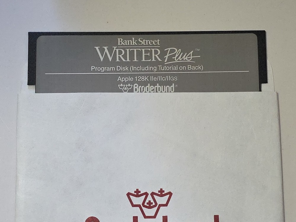 Bank Street Writer Plus - Apple II - Broderbund Word Processing Software