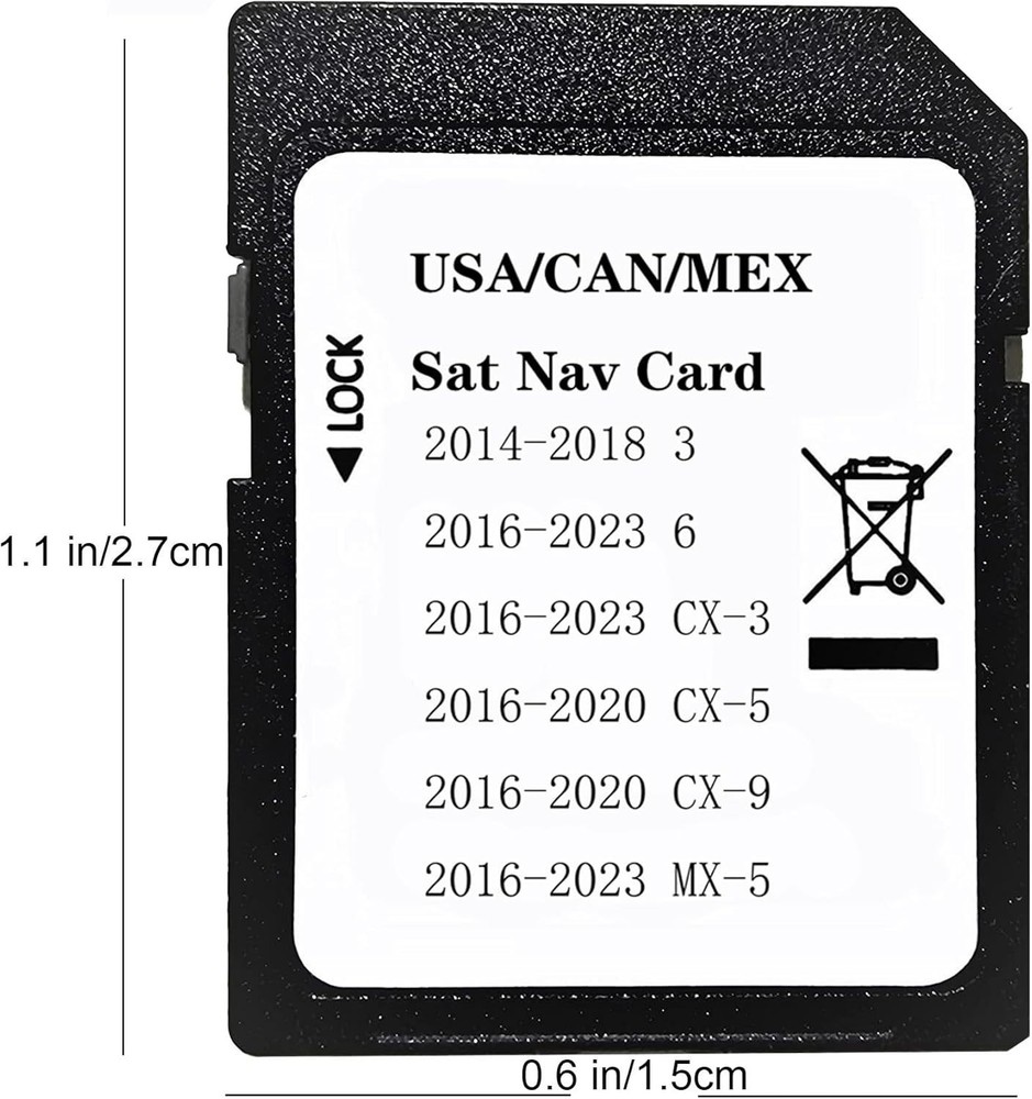 Upgraded Navigation SD Card with Latest Maps Version Compatible with 3 6 CX-3 CX
