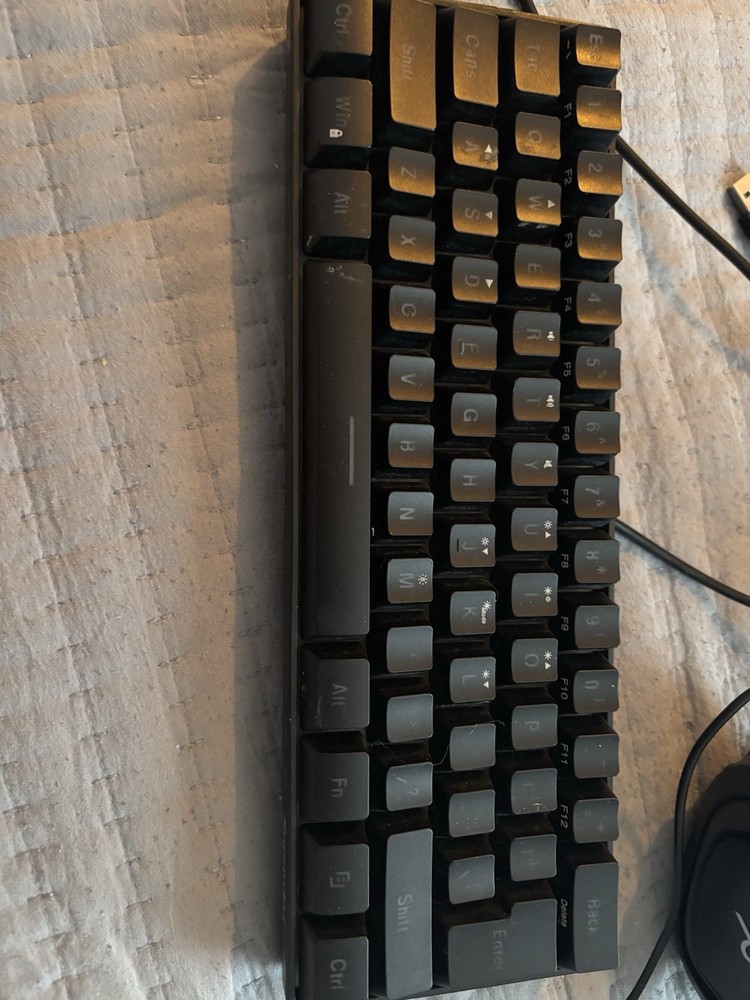 60% keyboard and headset