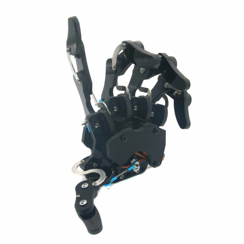 Robot Mechanical Claw Clamper Gripper Left Hand Arm with Servos DIY Assembled