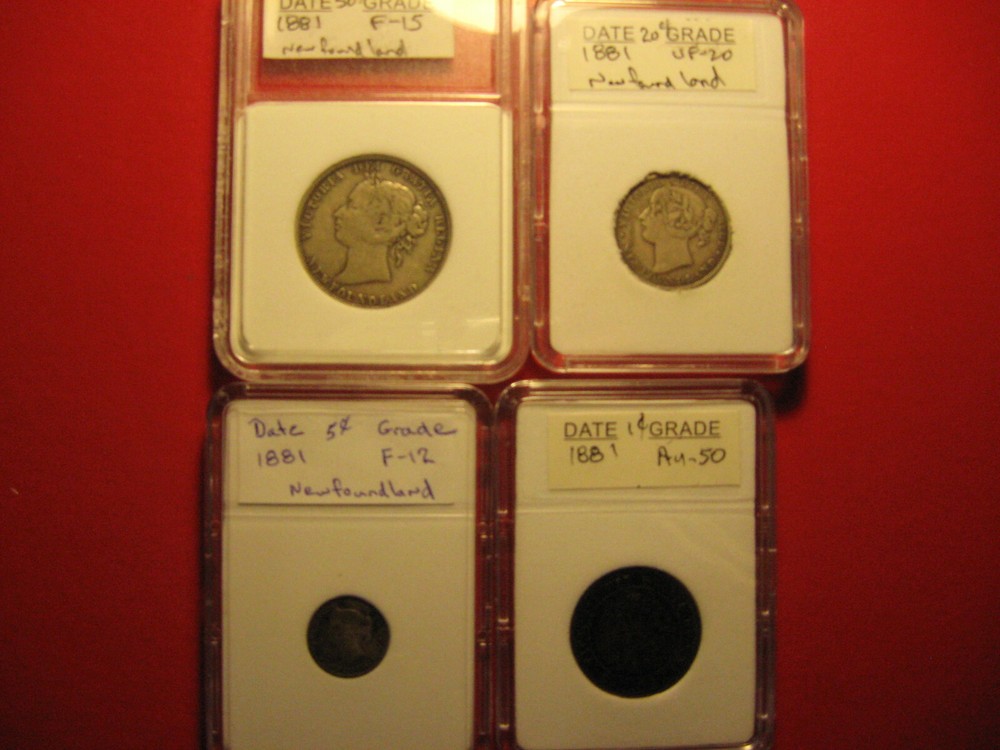 1881 Newfoundland coin set