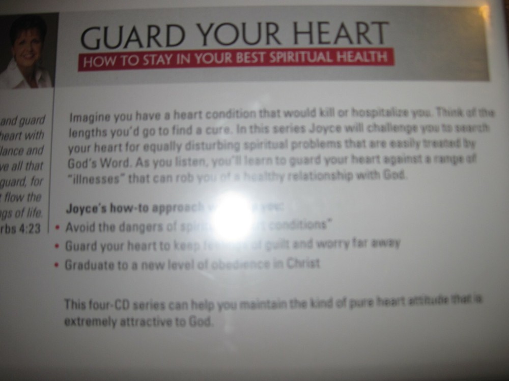 JOYCE MEYER CD's: Power of Words, Relationships, GuardYourHeart, UsingTimeWisel