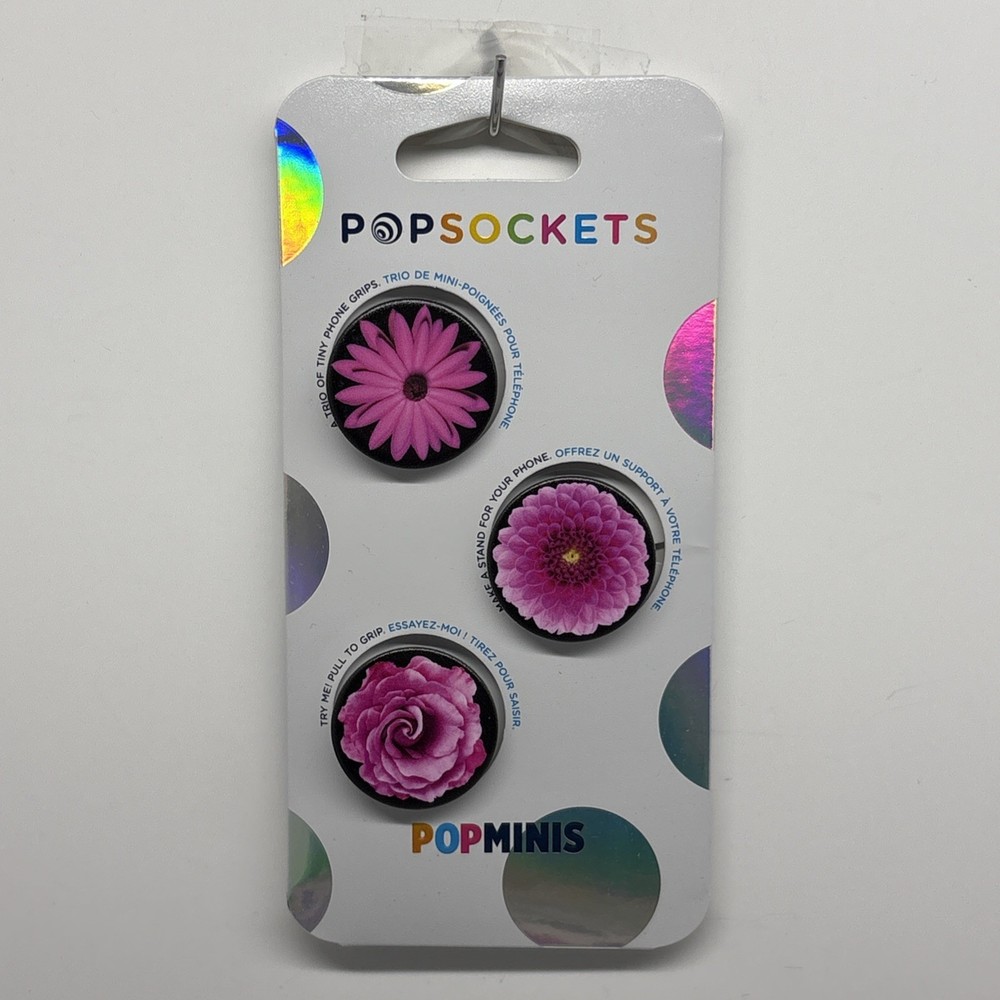 Authentic Popsockets Popminis Pink Flowers Pop Mini Popmini PopSocket Phone Grip