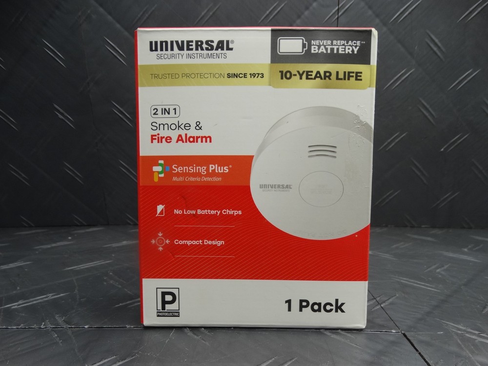 Universal Security Instruments 10-Yrs Battery Powered Mini Smoke & Fire Detector