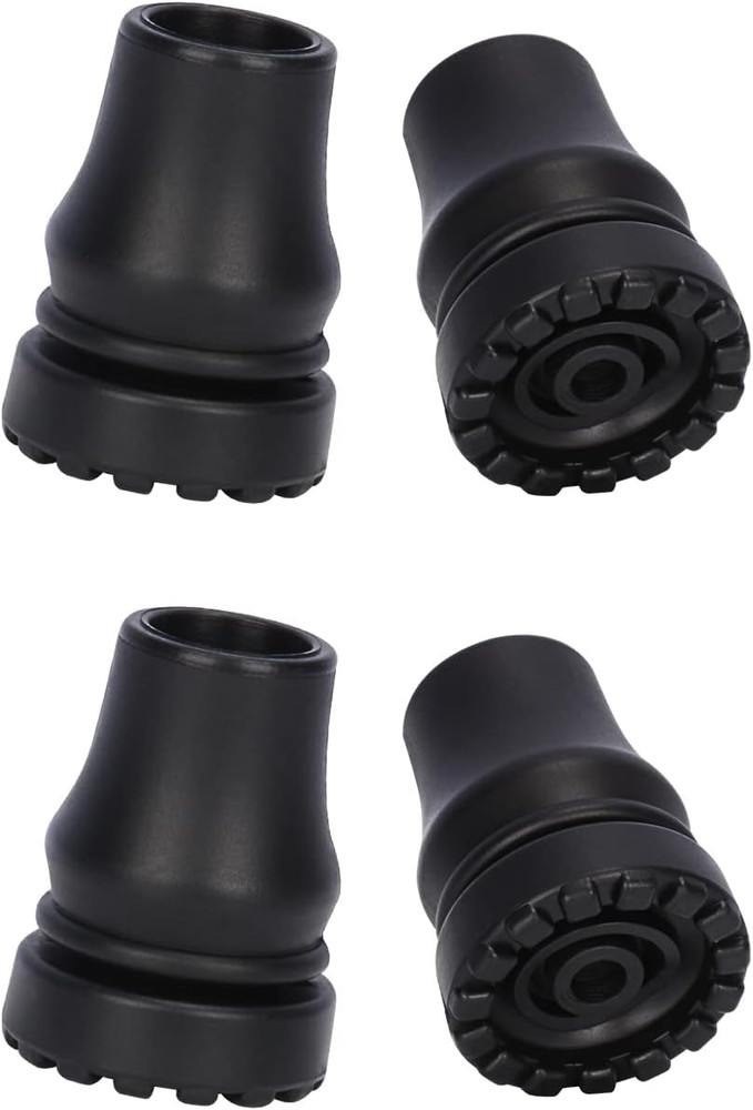 Rubber Cane Tips, (3/4", 4-Pack) Heavy Duty Walking Cane Tips, Anti-Slip Replace