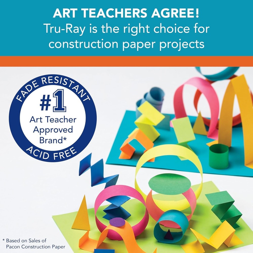 Durable 9x12 Cool Color Construction Paper - 50 Pack for Crafts & Projects