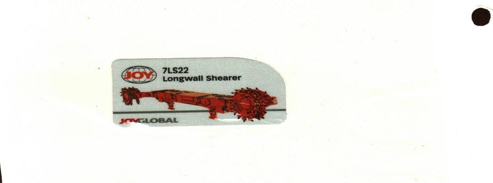 NICE LONGWALL 7LS22 JOY COAL MINING STICKERS # 47