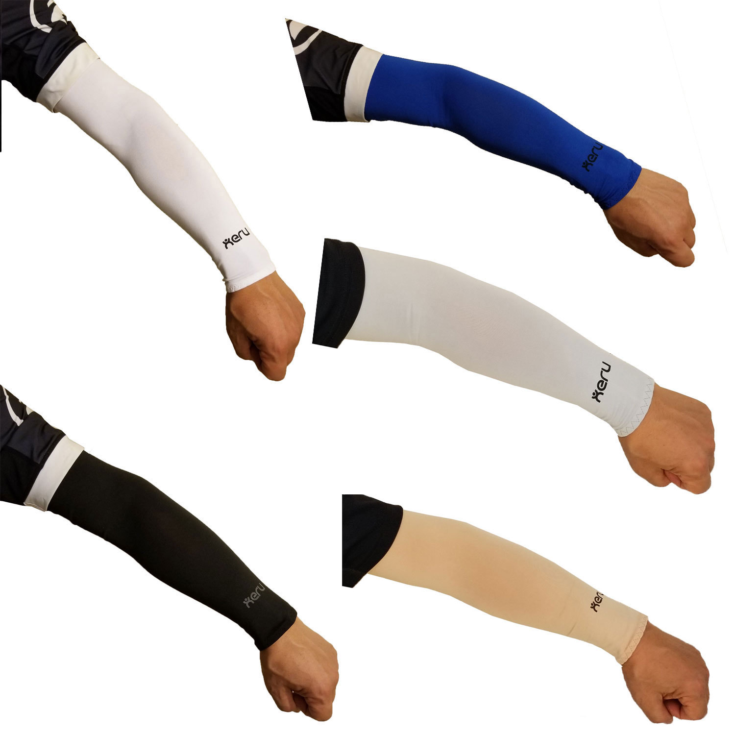 XERU Cooling Arm Sleeves Cover UV Sun Protection Outdoor Sports For Men Women