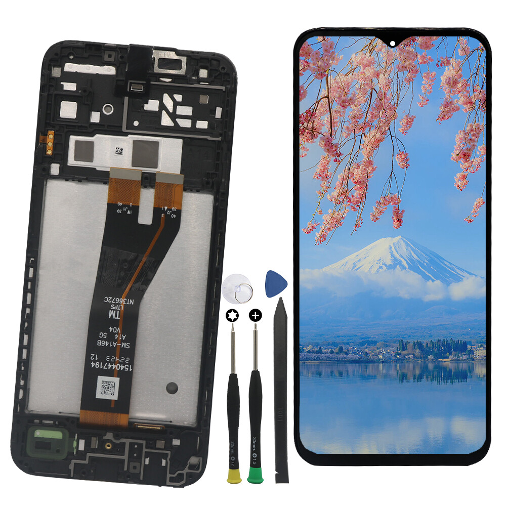 For Samsung Galaxy A14 5G SM-A146B LCD Display Touch Screen Replacement ± Frame