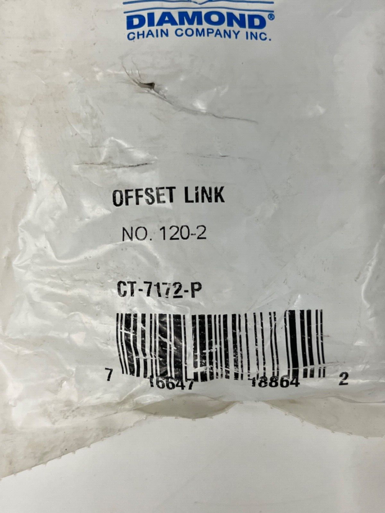 DIAMOND CHAIN CO. CT-7172-P OFFSET LINK #120-2