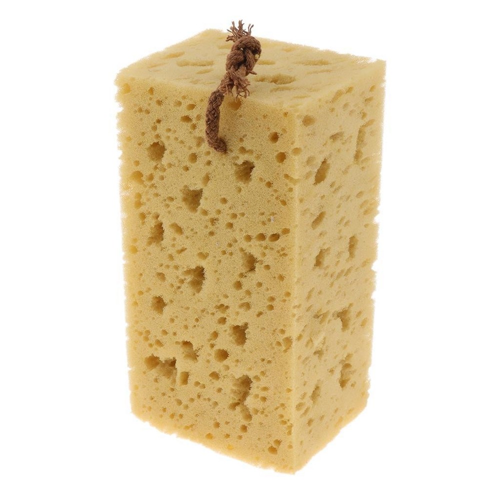 Car Wash Sponge Auto Windshield Soft Perforated Yellow