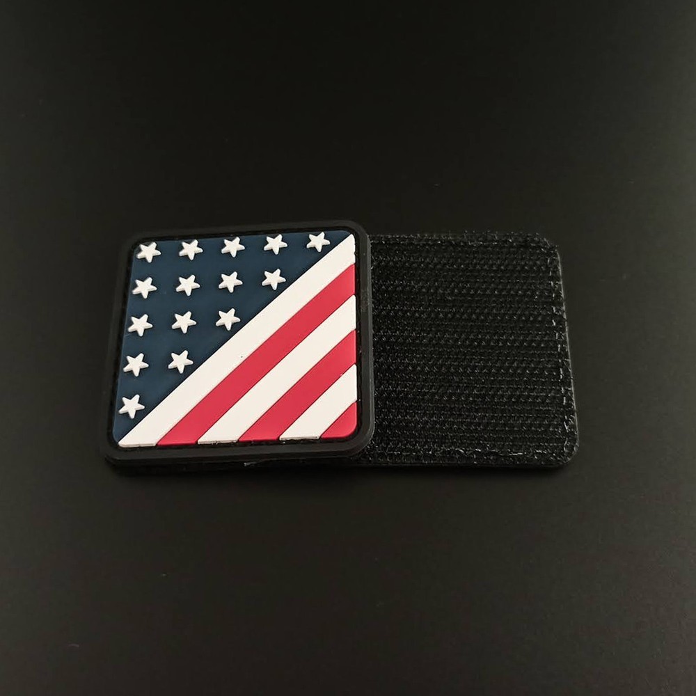 PVC Morale Patch US Flag Velkro (see Pictures for size reference)