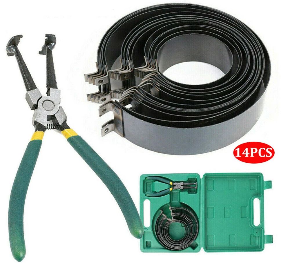 14 Pcs Engine Piston Ring Compressor Ratcheting Plier W/ Carrying Case Universal