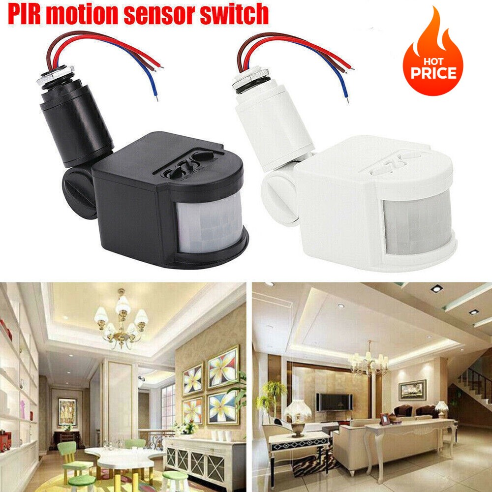 2026PIR Motion Sensor Detector Infrared Home 180° Light Control Switch 110V IP44