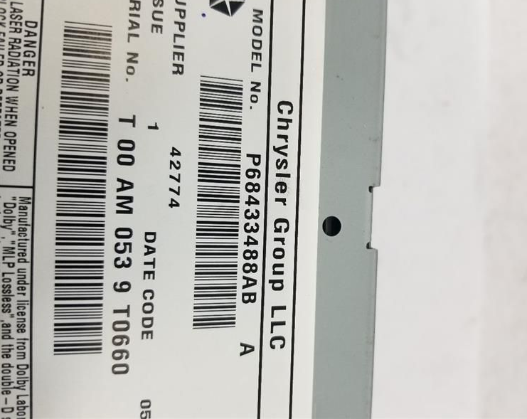 2013-2019 DODGE CARAVAN AM FM CD Navigation Radio Player Display Screen OEM RHB