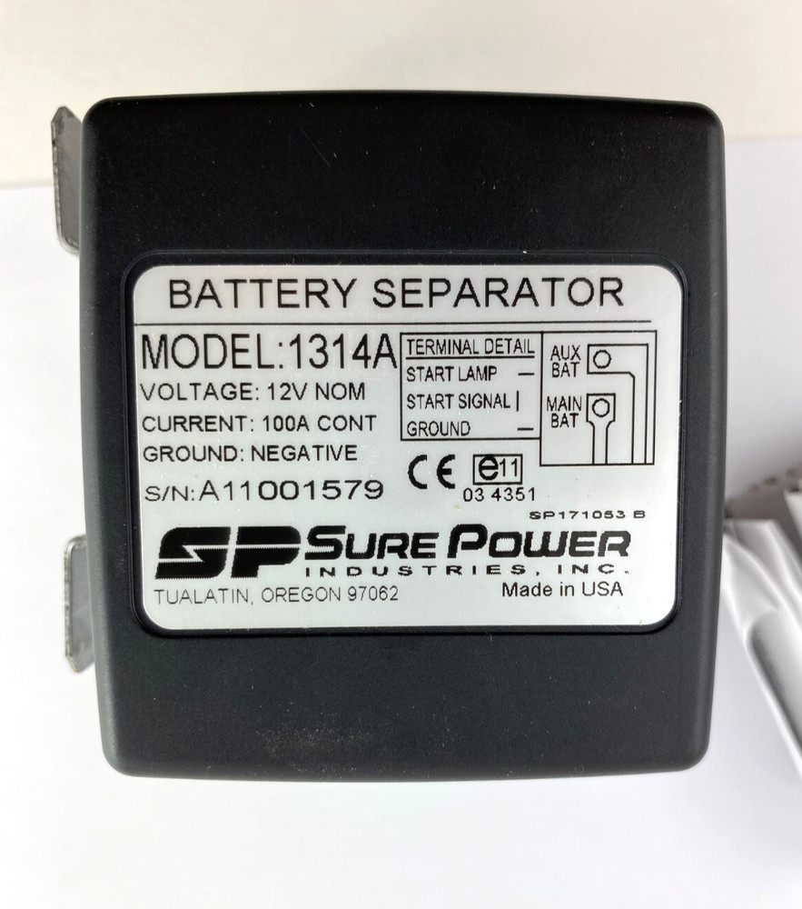 Sure Power 1314A Battery Separator - 12V 100A cont