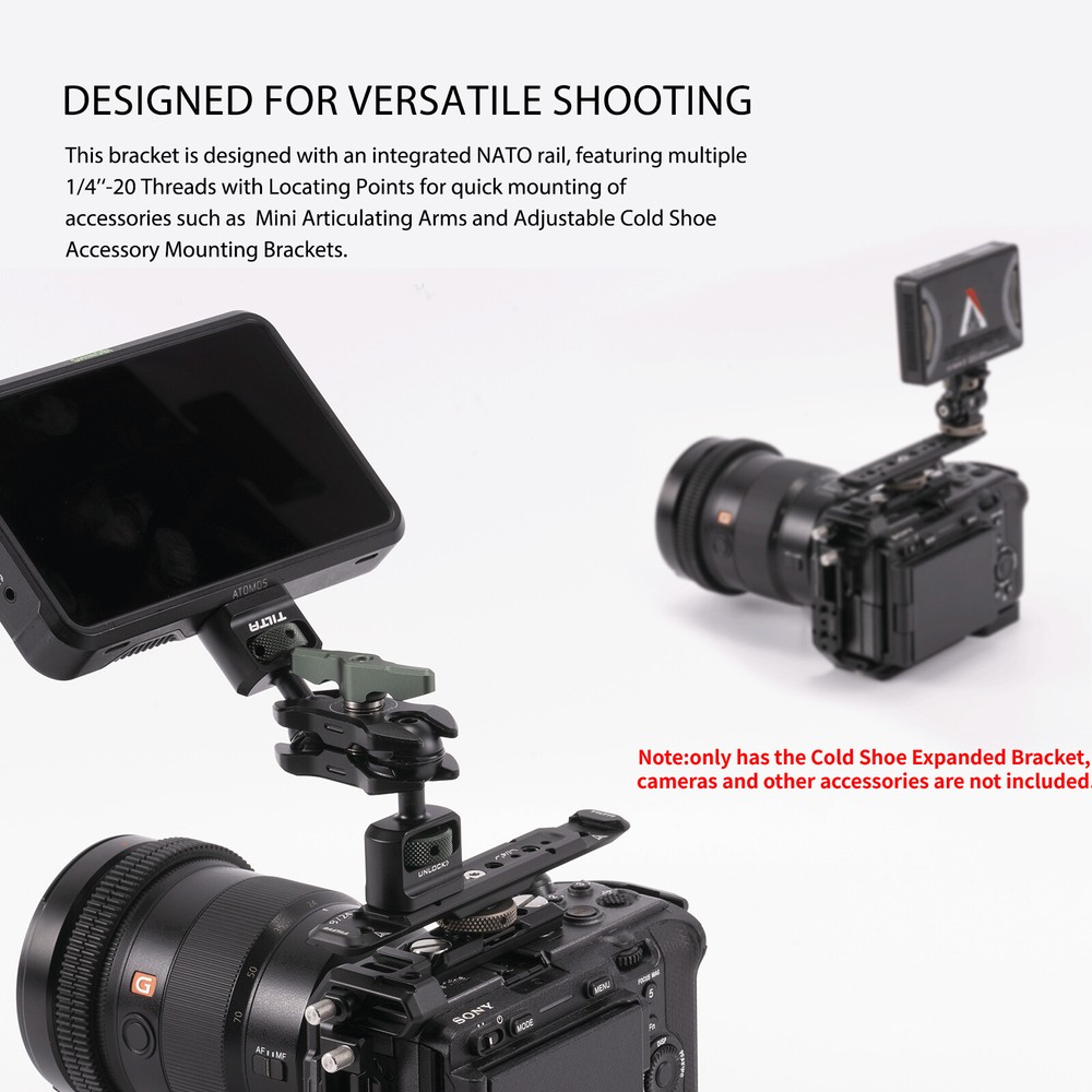 Tilta Dual Cold Shoe Expanded Bracket Camera Expansion Adapter Mounting