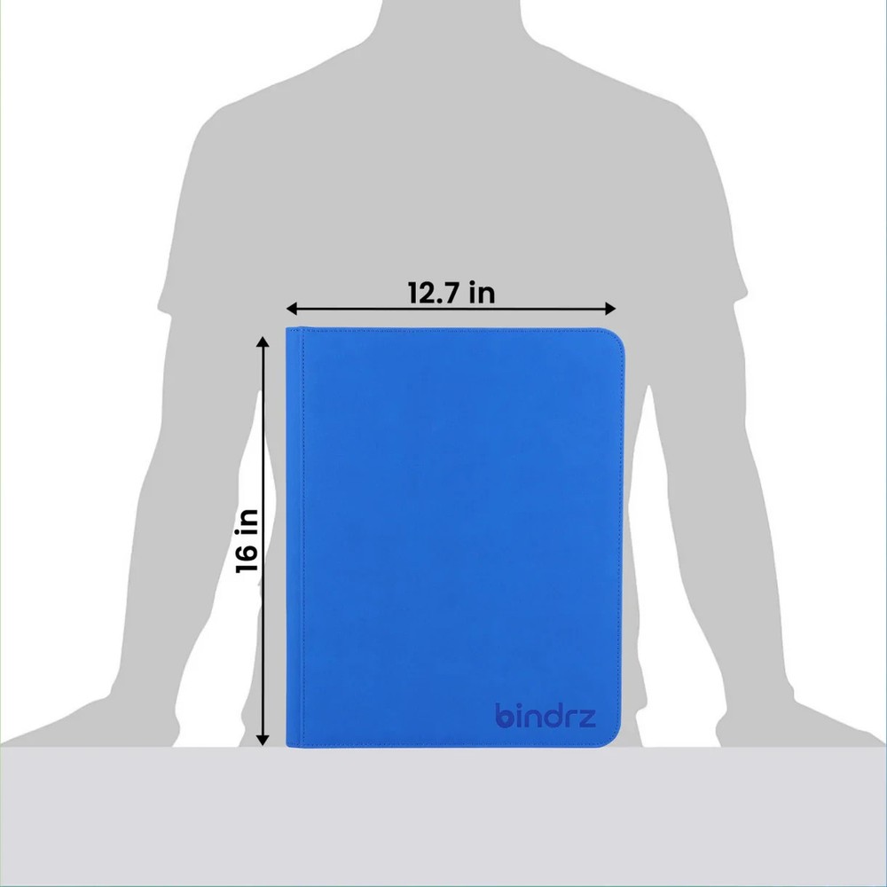 BINDRZ 9-Pocket 252 Top Loader Water Binder w/Side Loading Pockets Blue NEW