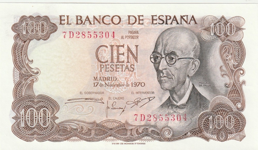 Spain 1970 100 Pesetas Uncirculated Banknote Pick 152a Bargain Bin
