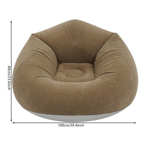 6pcs Inflatable Chairs Inflatable Sofa Portable Inflatable Couch Coffee Color