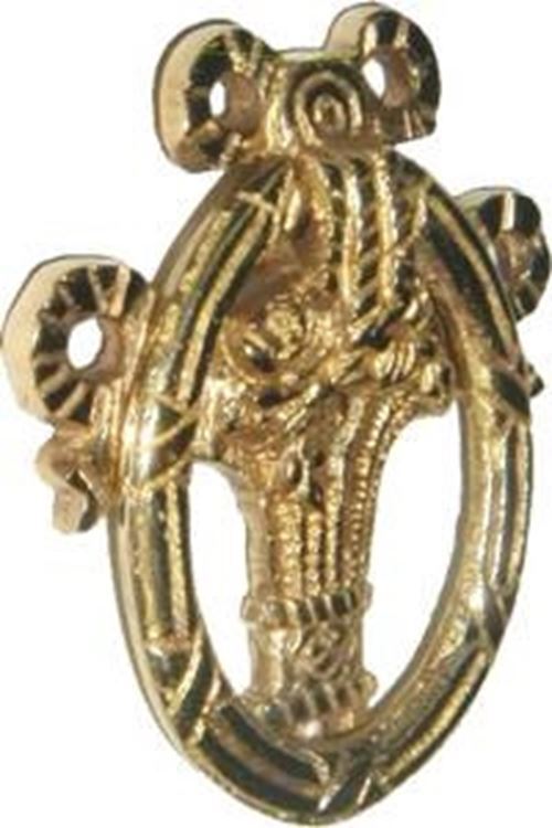 Basket Design Single Post Ring Pull Cast Brass