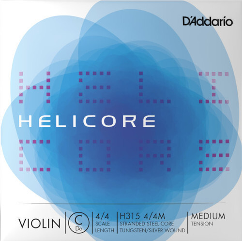 D'Addario Helicore 4/4 Violin Low C (5th string), Medium, Authorized Dealer