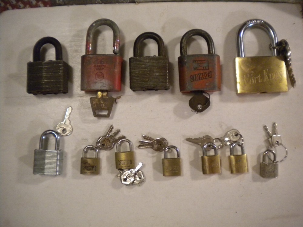 Choose One Padlock, Keyed or Combination, Master or Other Make