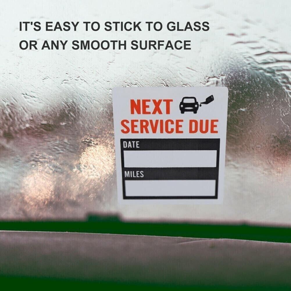 300 2"x2" US Oil Change Service Reminder Stickers Window Lite Sticker Pack