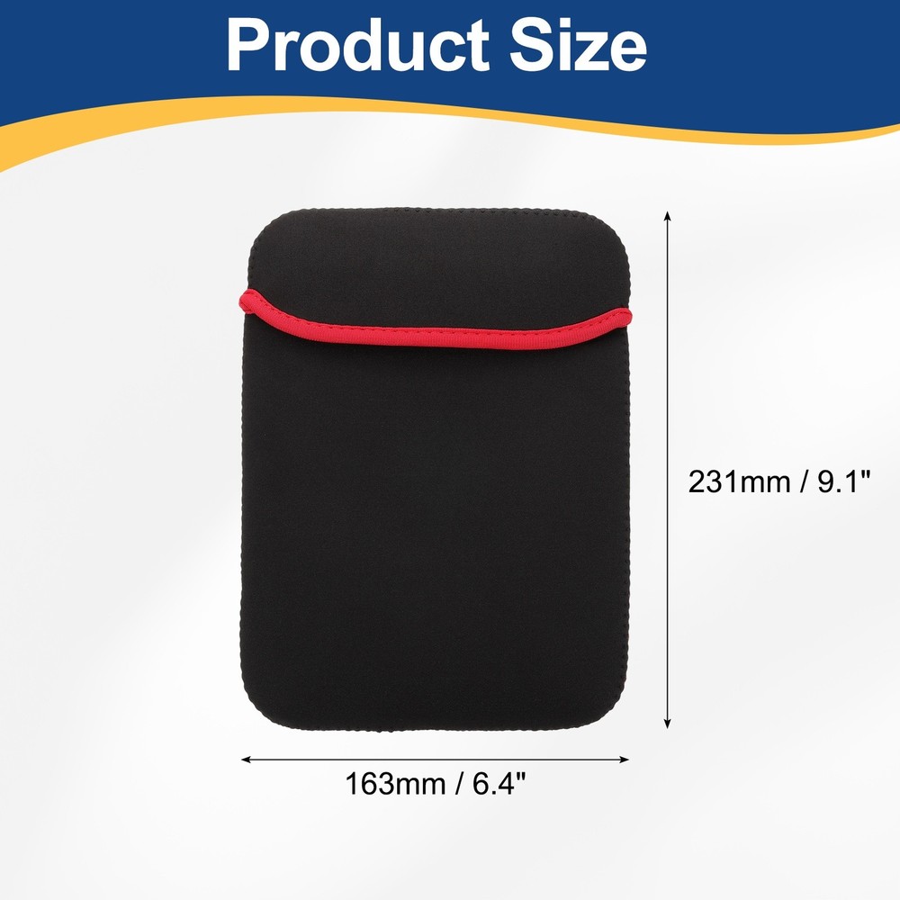 Laptop Case Computer Sleeve Universal for 8" Notebook Red-Black