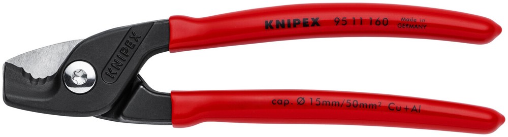 Knipex 9511160SBA Cable Shears with StepCut Edges