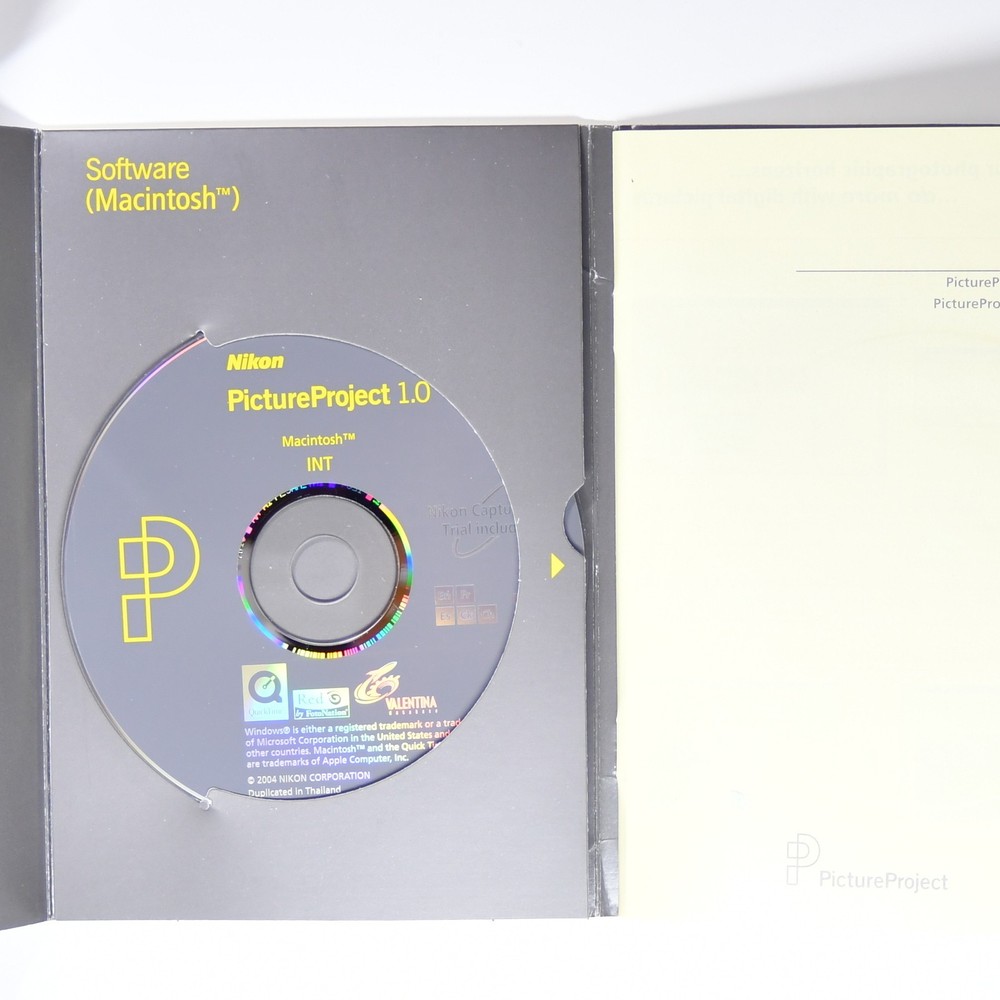 Nikon PictureProject 1.0 Windows & Mac Program CD & Reference Manual Discs 2004