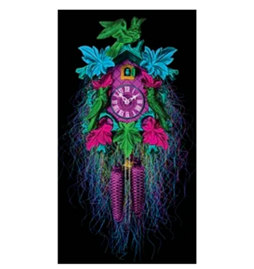 Exquisite Large Authentic Aluminum Mural Brushed Wall Cuckoo Clock