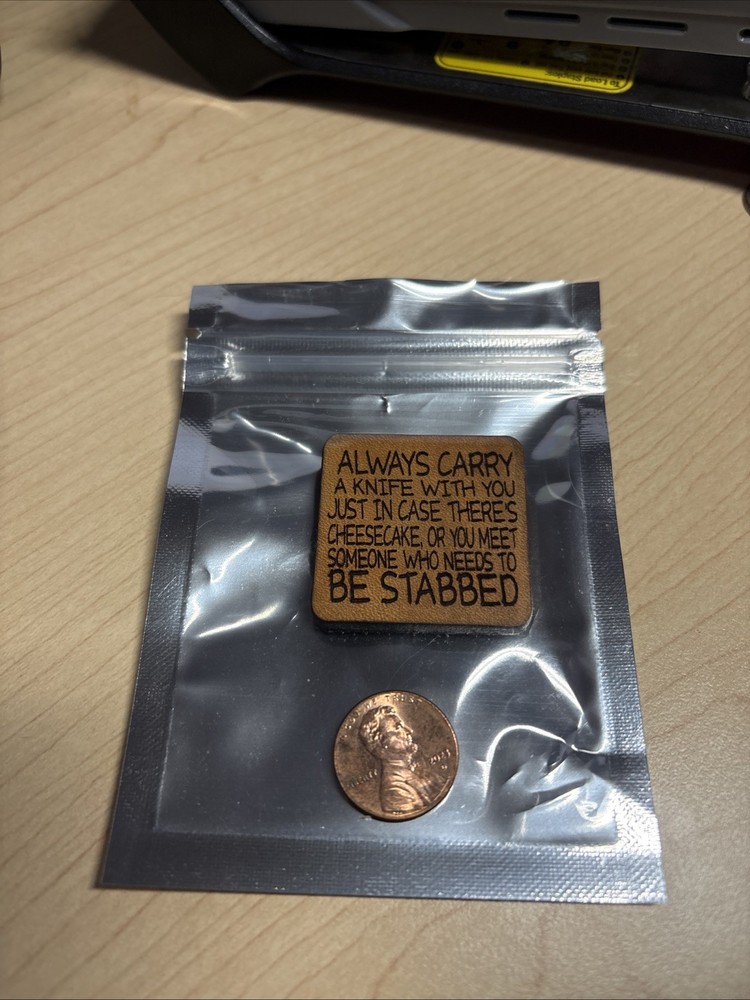 Leather Like Morale Patch Carry A Knife