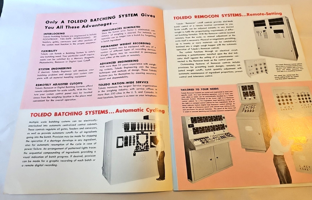1961 Toledo Scale Co Automatic Batching Systems Advertising Booklet Form 2964