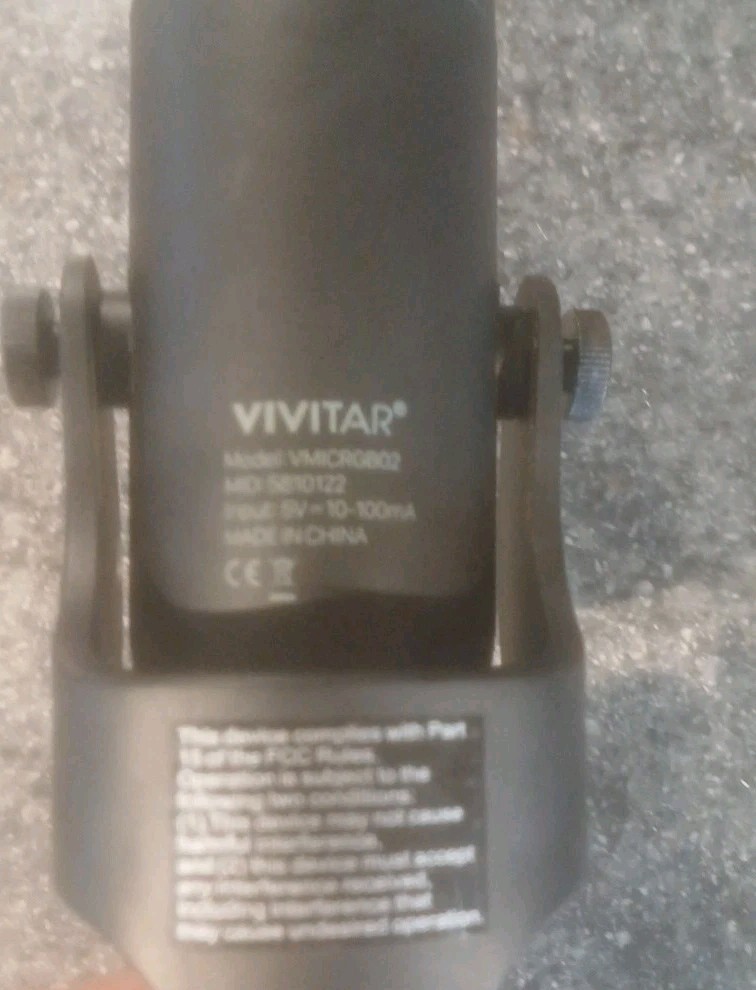 Vivitar Microphone - Black - Model: VMICRGB02