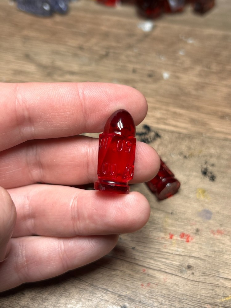 RAW* Bullet Dice: Ruby Red _ Resin-Cast Dice Set *See Description* D&D