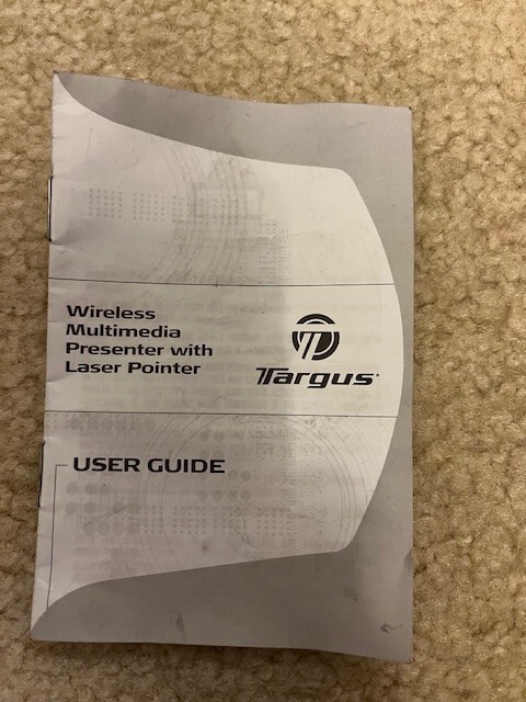 Targus Wireless Presenter with Laser Pointer Model:AMP03US (Tested & Working)