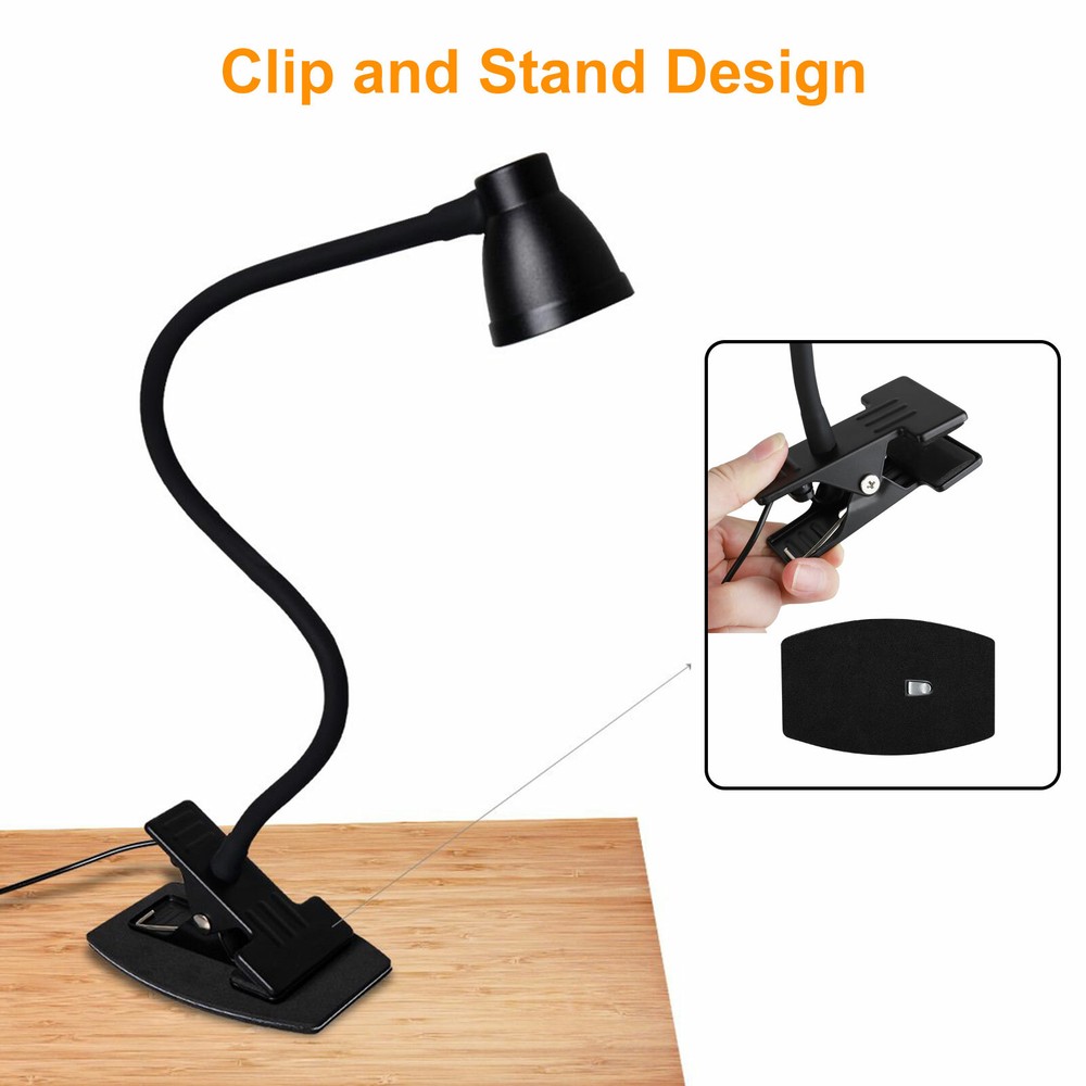 USB Reading Light Flexible LED Lamp Laptop Computer Clip On Bed Desk Table