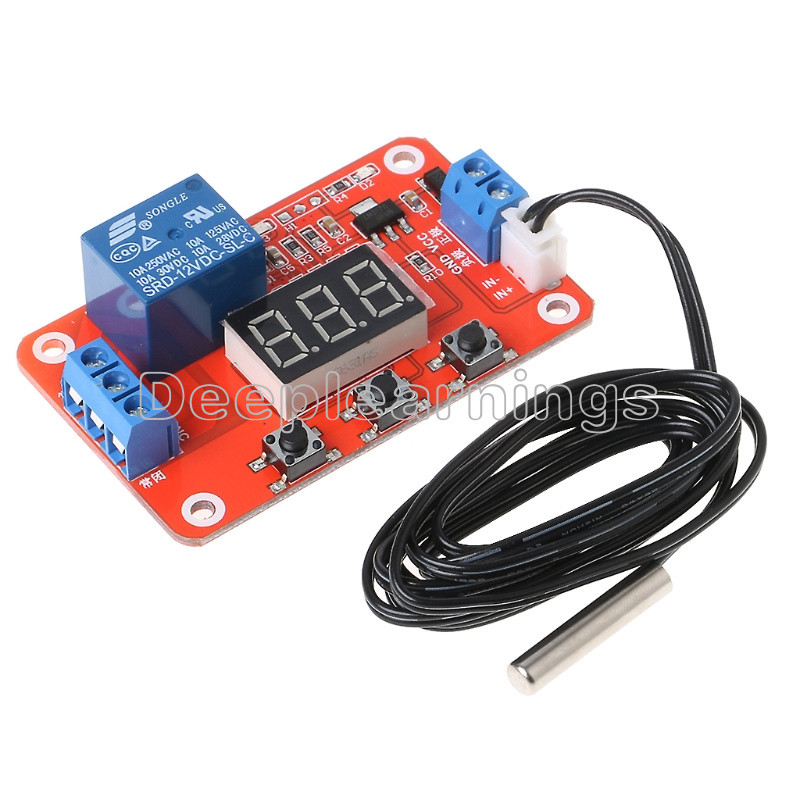 DC 12V Relay Switch Control -20 to100℃ Digital Temperature Display Module Sensor