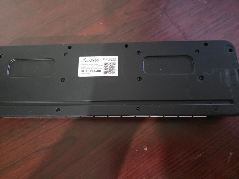 Asmuse AMK-25mini Portable 25-Key Rechargable MIDI Controller Keyboard