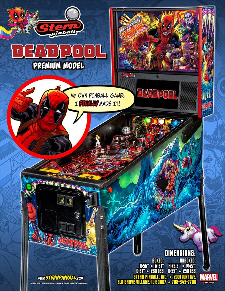 Stern Deadpool Pinball Machine Rubber Ring Kit **customize your kit**