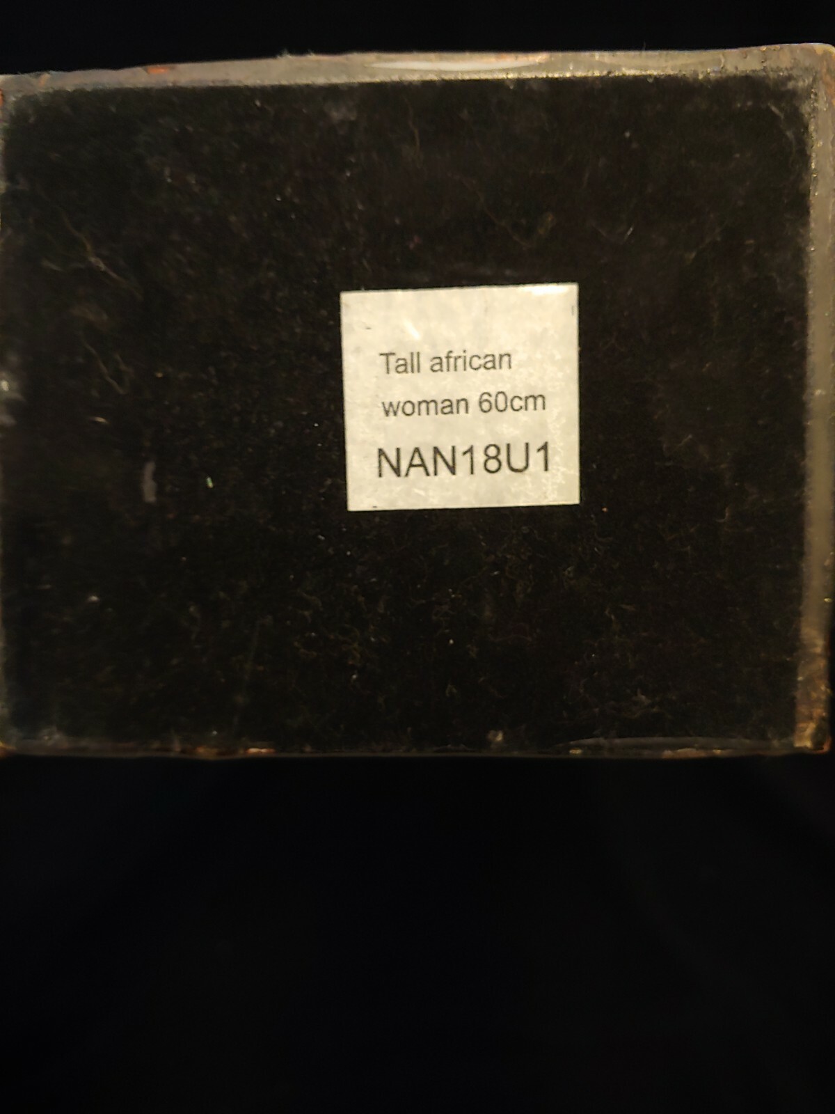 Tall African Tribal Woman Figurine Large Resin Statue Carrying Bowl 24"