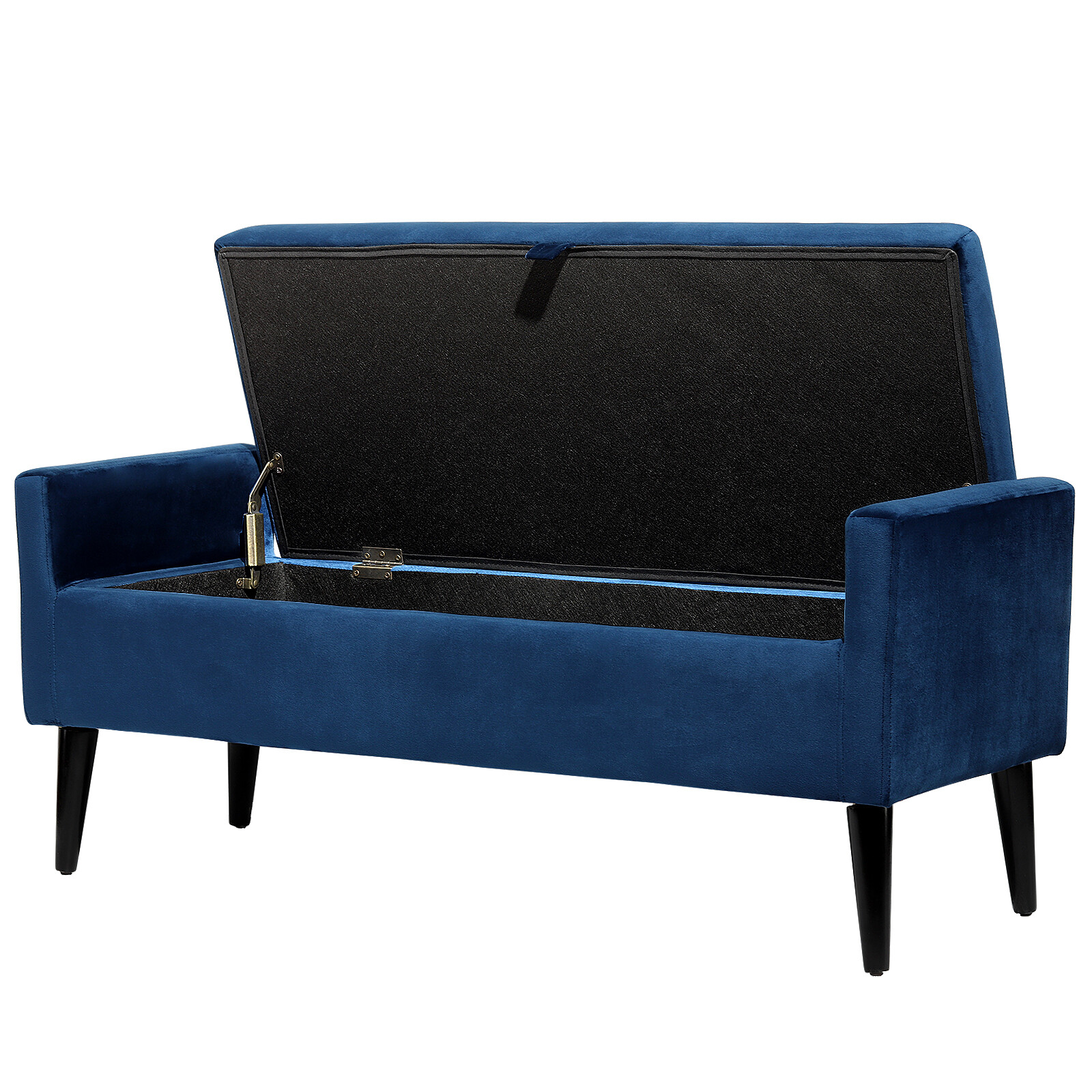 Modern Storage Bench Ottoman Velvet Upholstered Storage Seat in Entryway Bedroom