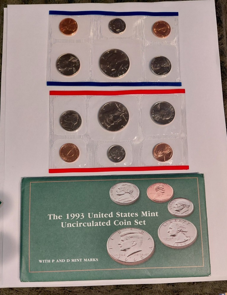1993 U.S. Mint Set ~ 10 Coins ~ P & D ~ Uncirculated