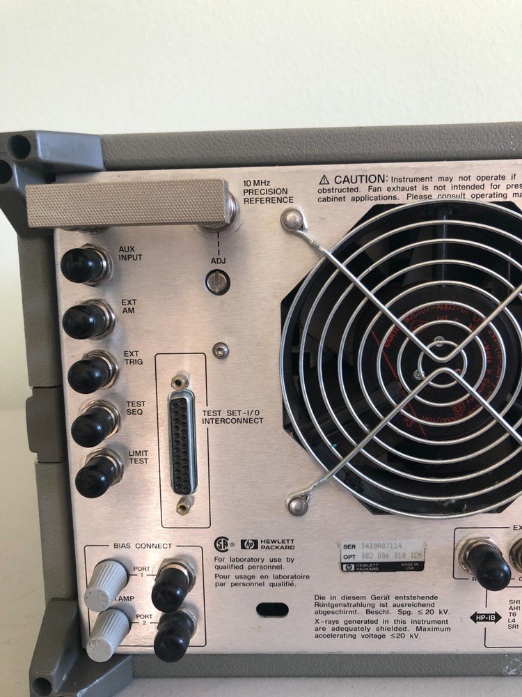 HP/Agilent 8753D 30kHz-6GHz Network Analyzer S-Parameter Test Set Opt:006/010+